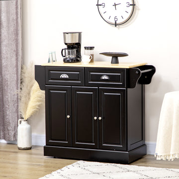 Triple-Cabinet Kitchen Island on Wheels