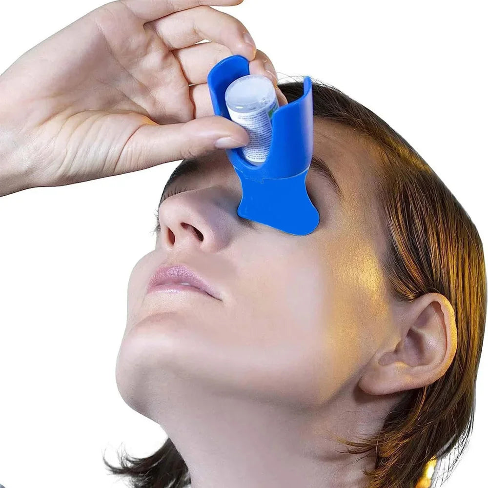 Eye Drop Bottle Helper Reusable Eyedrops Holder Device Eyedrop Guide Aid Help Applicator Care Tool for Fatigue Relief Eyestrain
